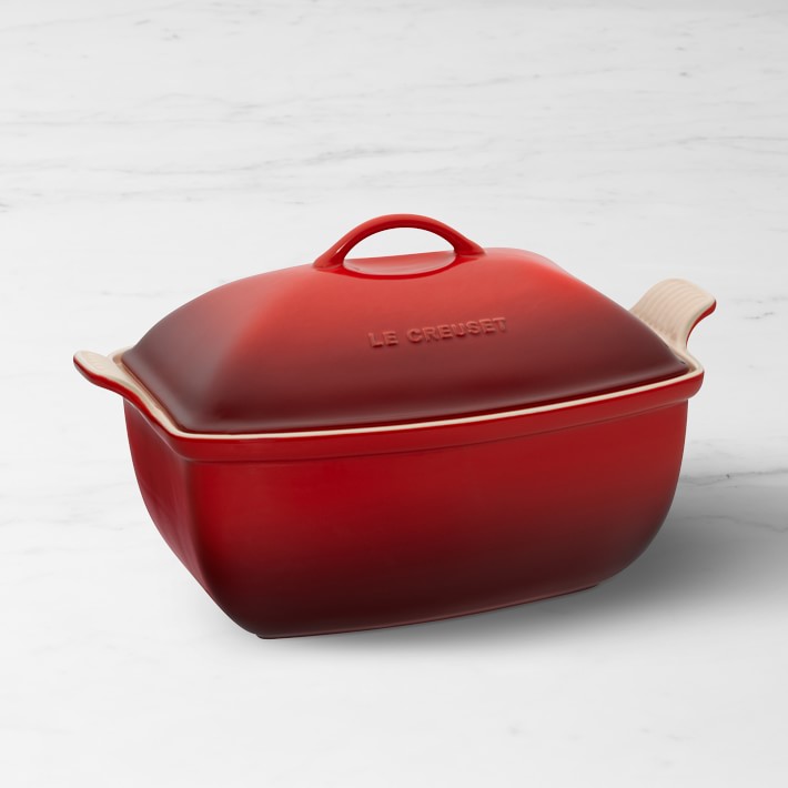 Le Creuset 11” X 7” Stoneware Baking Dish Red Large Lip