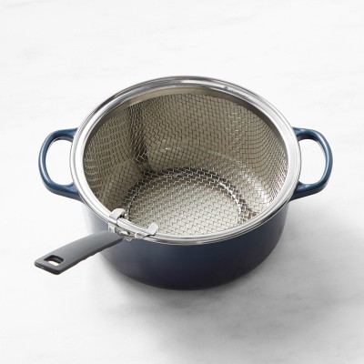 Enameled Iron Deep-frier with Basket