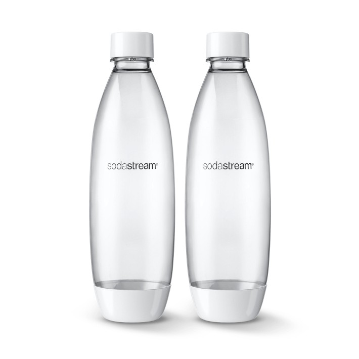 sodastream bottles s/2, 1L dishwasher safe slim black - Whisk
