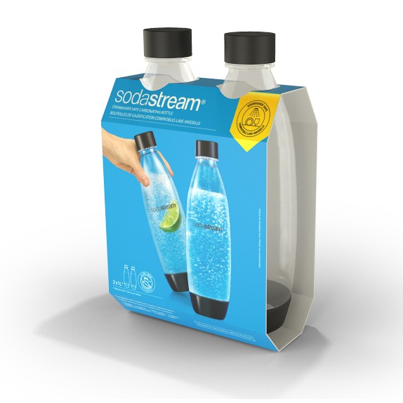 SodaStream 1L Slim Dishwasher Safe Bottles Twin Pack Williams Sonoma