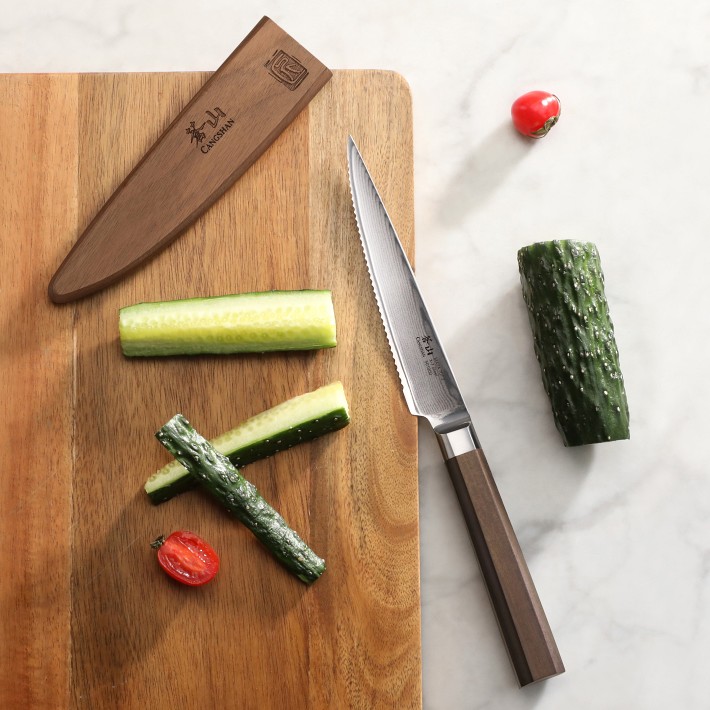 Williams Sonoma Cangshan TS Series Tomato & Cheese Knife with Wood Sheath,  5