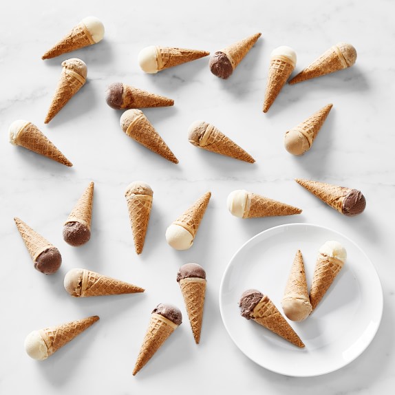 Mini Ice Cream Cones - Set of 24 | Ice Cream Online | Williams Sonoma