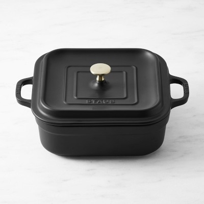 Staub 1004071 2 qt Enameled Cast Iron Mussel Pot w/ Lid, Black Matte