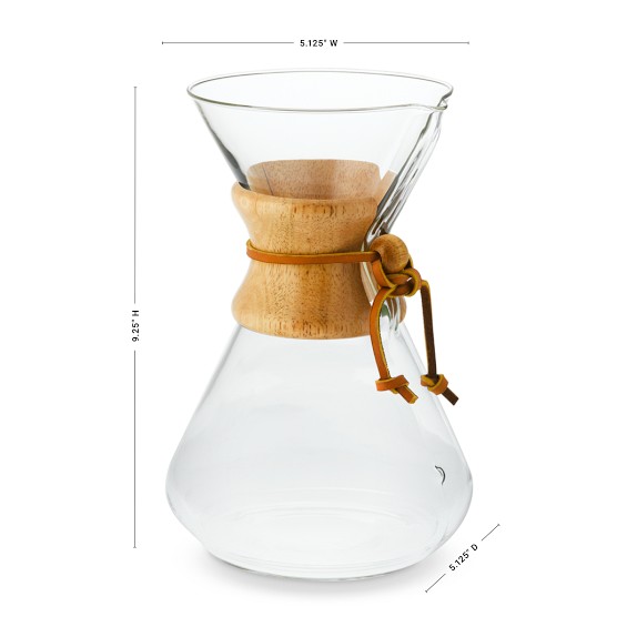 Chemex® PourOver Glass Coffee Maker with Wood Collar Williams Sonoma