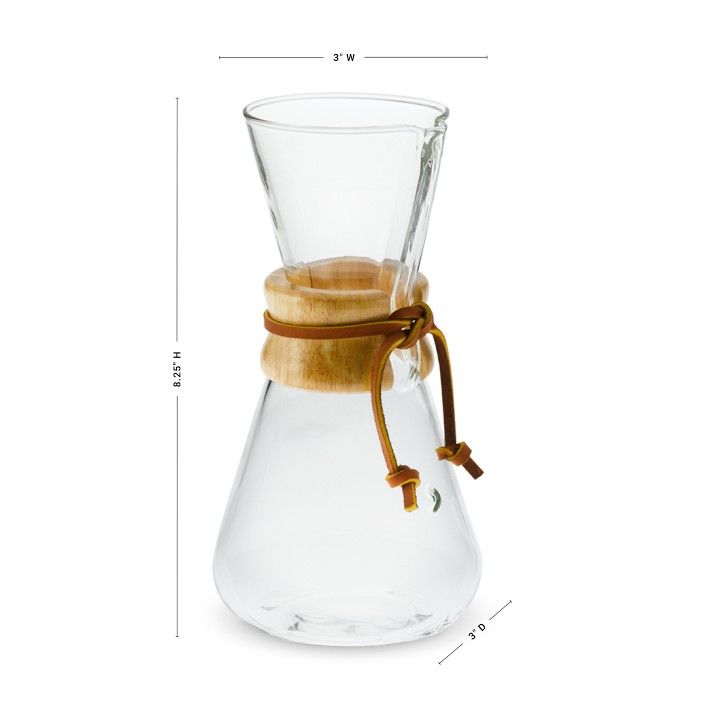 Chemex 8-Cup Glass Pour-Over Coffee Maker with Natural Wood Collar +  Reviews