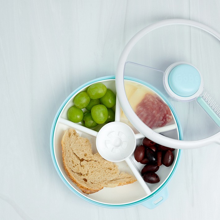 Bumwear - The GoBe Snack Spinner makes snacking on-the-go a breeze with  five snacking compartments, all in one container! It's the only snack  dispenser with an interactive button to keep kids engaged