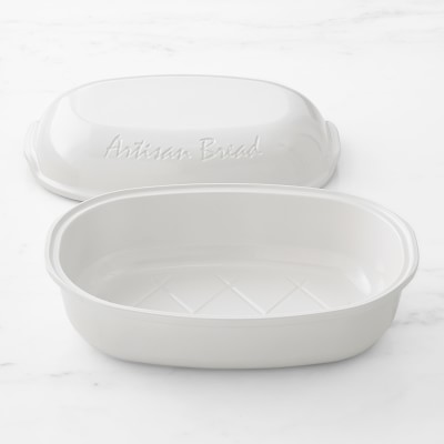 White Ruffled Ceramic Bread Loaf Pan + Reviews