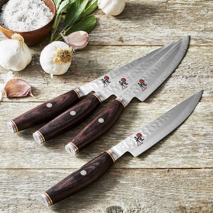 Towle Steakhouse 4pc Steak Knife Set Solid Wood Serrated Blade