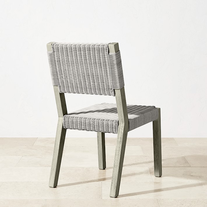 Larnaca Grey Teak Extendable Dining Table & AllWeather Weave Dining