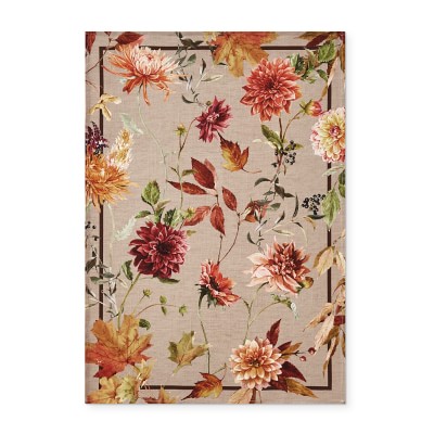 WILLIAMS SONOMA Harvest Bloom Tea TOWELS Set of 2