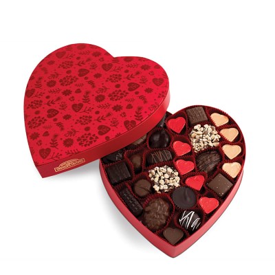 Retro Valentine's Chocolate Boxes : heart shaped chocolate box