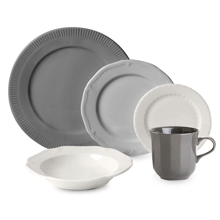 Pillivuyt Eclectique Dinnerware Set Grey Williams Sonoma