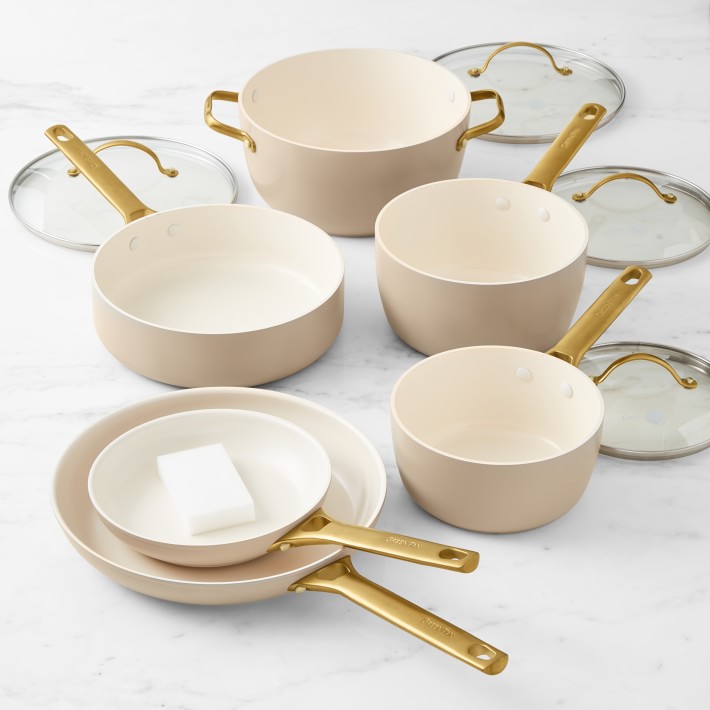 GreenPan - Reserve Ceramic Nonstick 10-Piece Cookware Set - Taupe