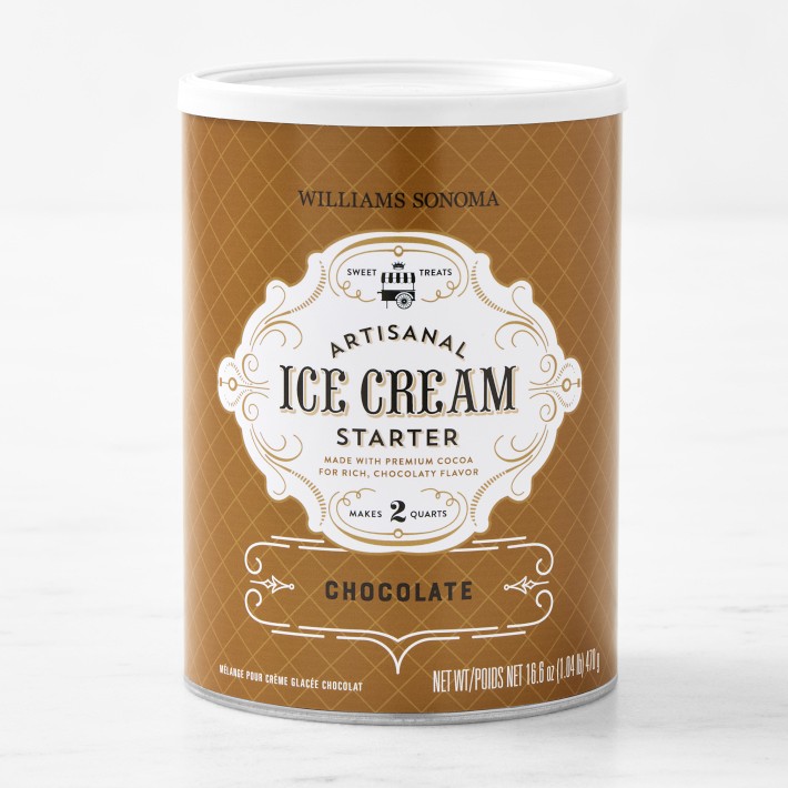 Premium Chocolate Ice Cream Starter Mix for ice cream maker. Simple, easy,  delicious. From gourmet mix to maker in 5 minutes. Makes 2 creamy quarts.