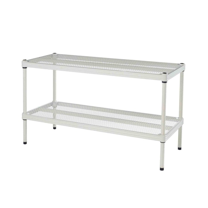 Honey-Can-Do Set of 2 Stackable Cabinet Shelves ,White