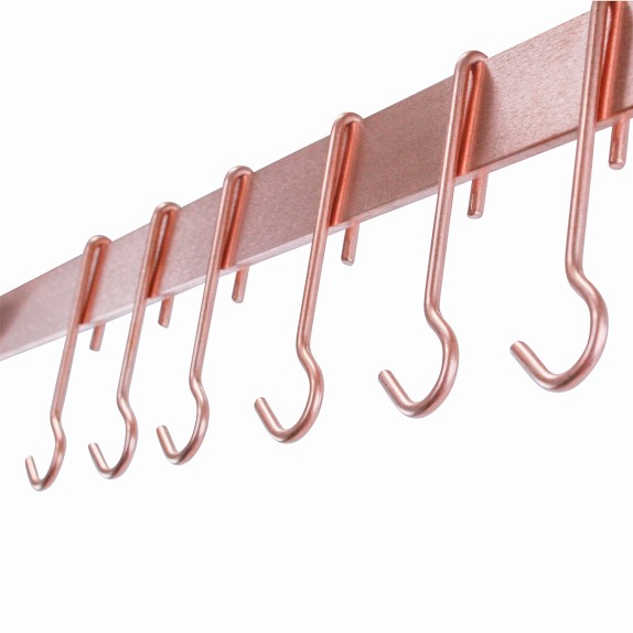 Hammered Steel Angled Enclume Pot Hook | Pot Rack Accessories ...