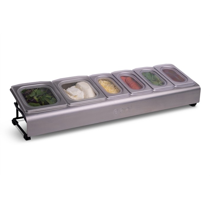 Dual Countertop Buffet Food Warmer Steam Table w/ 2x 7 Qt. Pots 