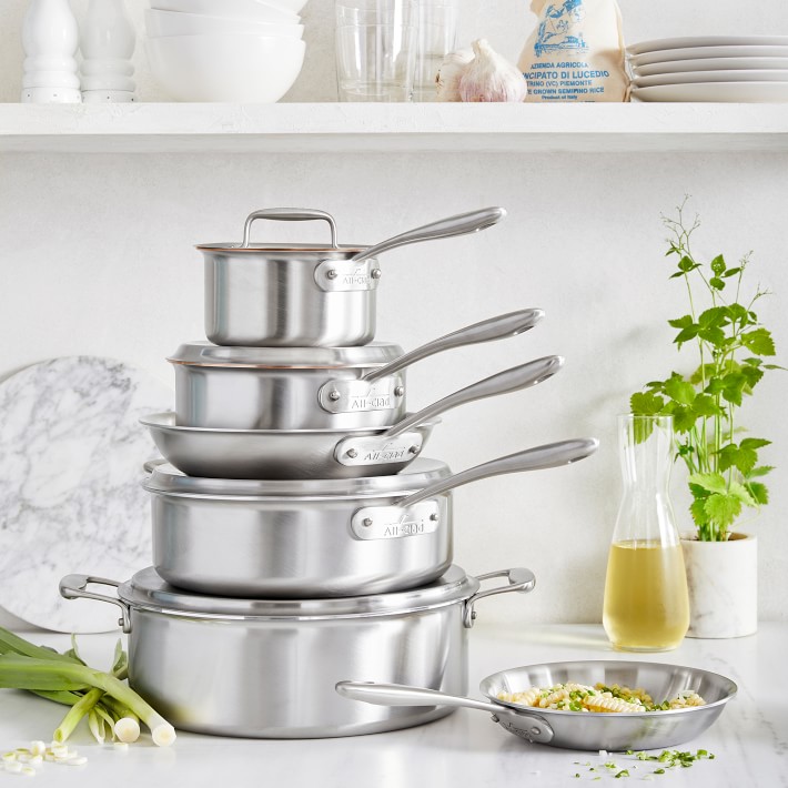 Meyer Corporation 10-Piece 5-Ply Clad Cookware Set in Stainless