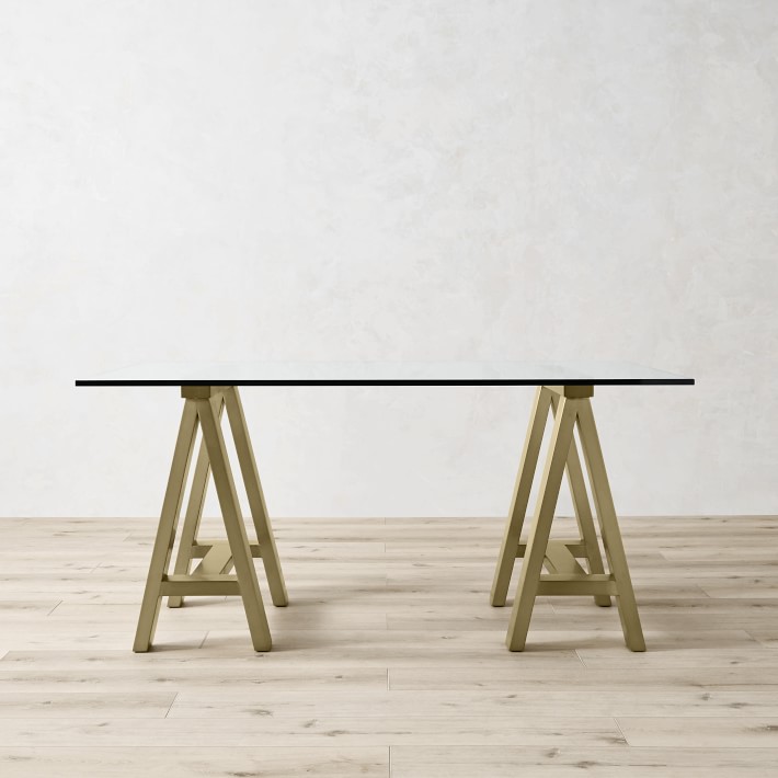 Mason Glass Top Bronze Desk | Williams Sonoma