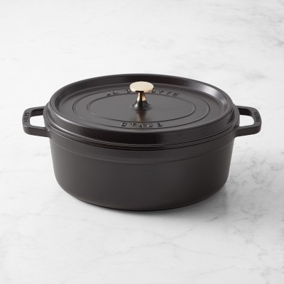 Staub Cast Iron 7-qt Oval Cocotte - Matte Black 