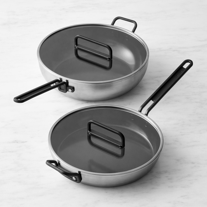 MIDDAGSMAT Sauté pan with lid, clear glass/stainless steel, 9 - IKEA