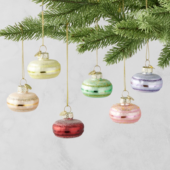 Food Ornament Steak Ceramic Ornament Christmas Tree Ornaments Hanging  Accessories Double Sides Printed Ceramic Porcelain with Gold String for