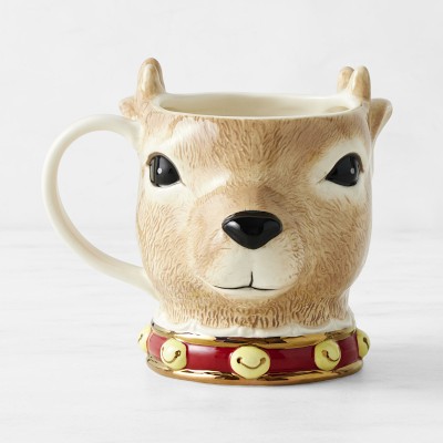 Reindeer Figural Ceramic Mug, 15 Oz.