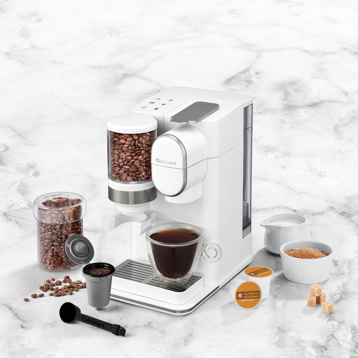 Cuisinart Single Serve Coffee Maker + Coffee Grinder, 48-Ounce Removable Reservoir, Black