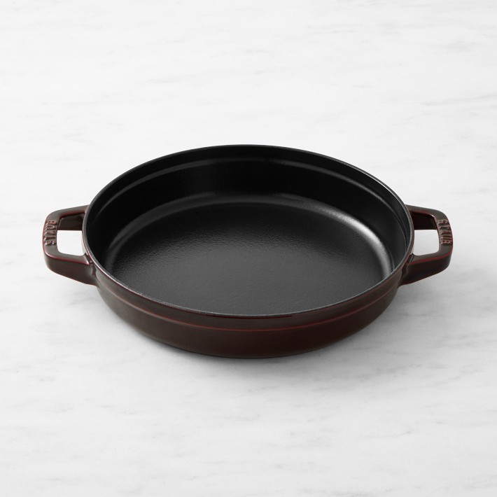 Staub Cast Iron 13-inch Double Handle Specialty Pan Black