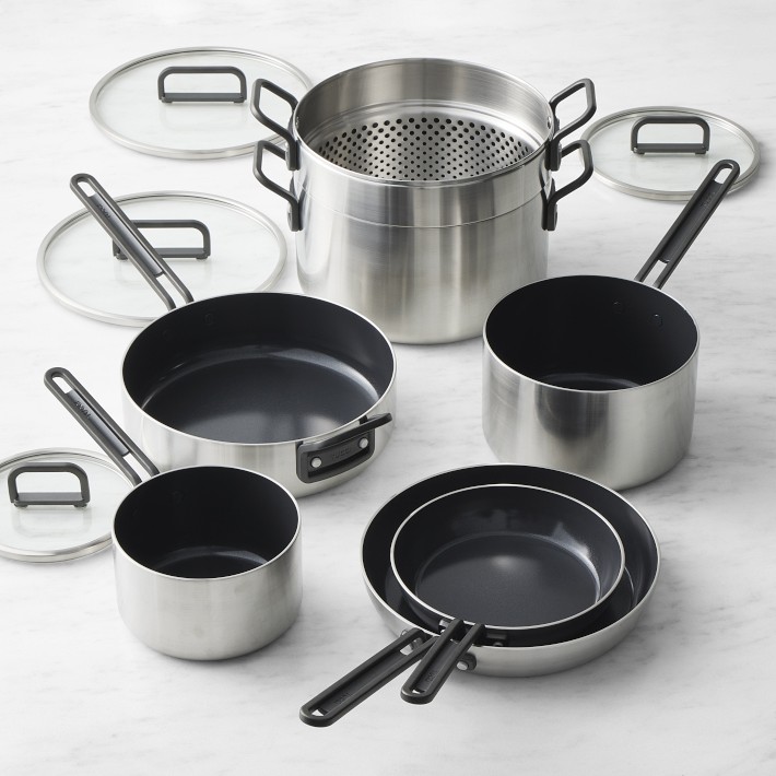 GreenPan™ Stanley Tucci™ Stainless-Steel Ceramic Nonstick 15-Piece Cookware  Set