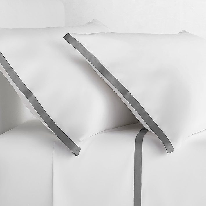 Silver Infused Organic Cotton Sateen Sheet Set Queen / White