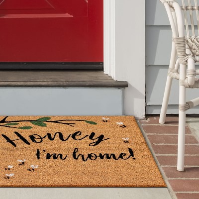 Honey I'm Home Coir Doormat - Entryways
