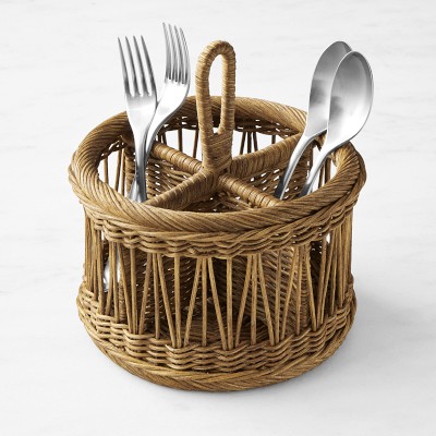 Jakarta Rattan Caddy | Williams Sonoma