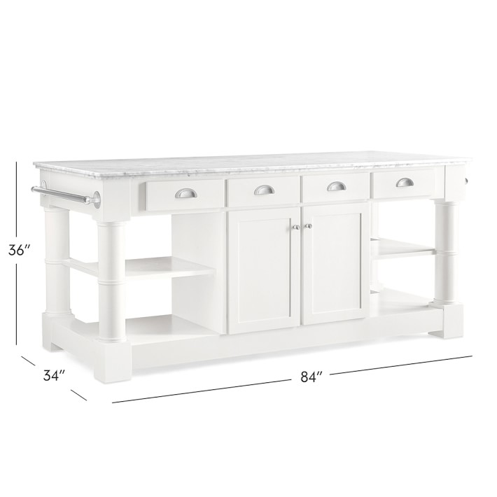 Barrelson Marble Top Kitchen Island Williams Sonoma