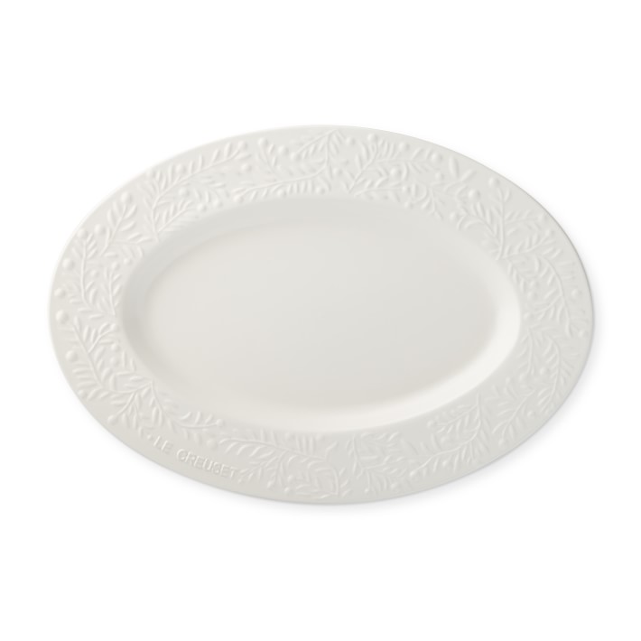 Le Creuset Olive Branch Embossed Serving Platter Williams Sonoma