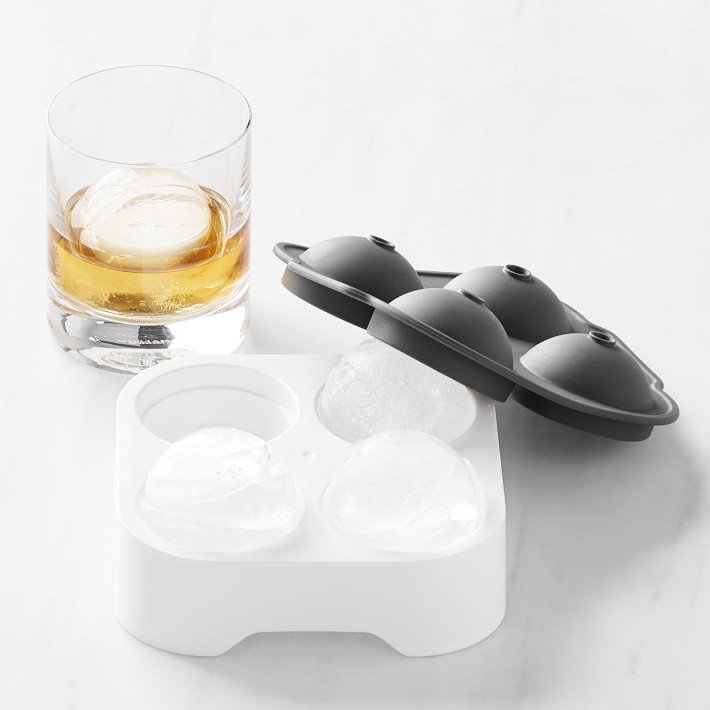 Ice Cube Trays, Silicone Sphere Ice Cube Mold With Lid & Large Square Ice  Tray, Melt Slowly And Less Dilution, For Whiskey, Cocktails And Homemade  Freezer - Easy Release, Kitchen Tools, Back