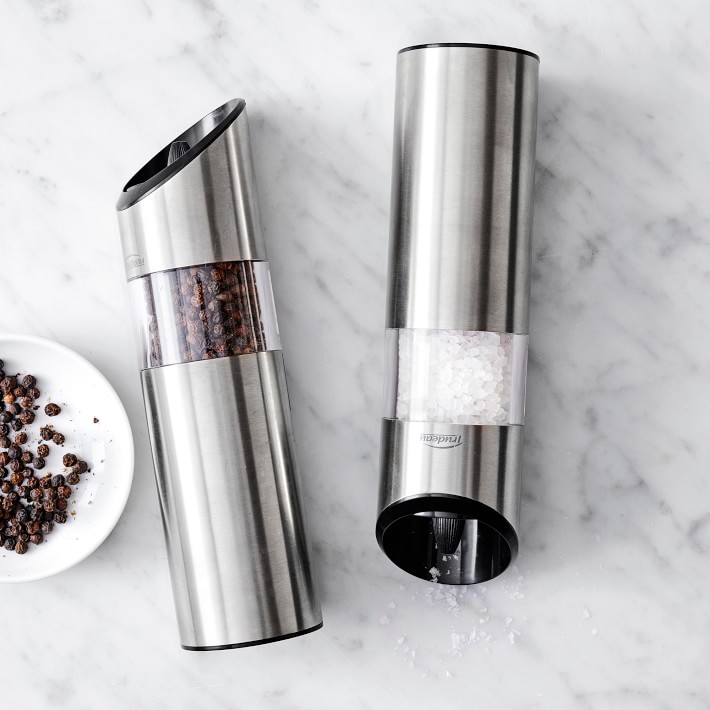 Electric Salt and Pepper Grinder: Gravity TRIGGERED, Salt and Pepper Shakers | Kitchen Mama Teal