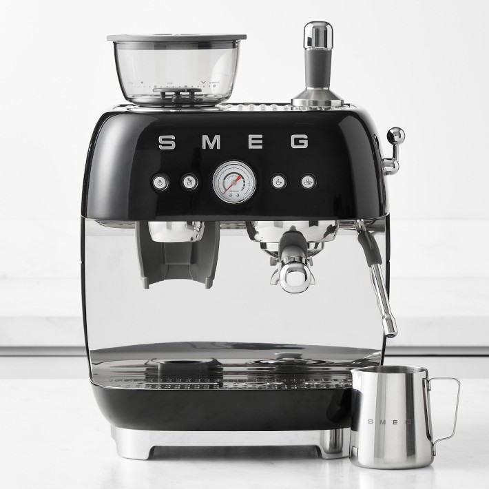 GE Profile Black Semi-Automatic Espresso Machine with Grinder and