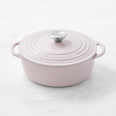 Le Creuset Cast Iron Soup Pot With Black Interior 24 Cm Shell Pink