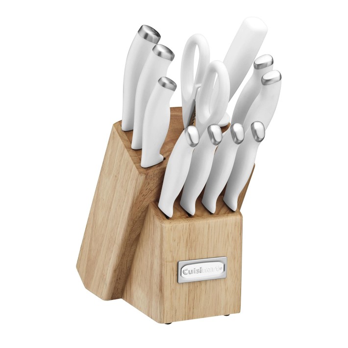 Williams Sonoma Cuisinart German Stainless Steel Hollow Handle Knife Block,  Set of 15