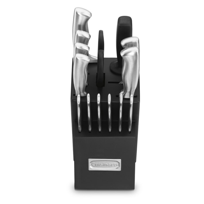 Williams Sonoma Cuisinart Nitrogen-Infused Stainless-Steel Knife Block with  Built in Sharpener, Set of 15