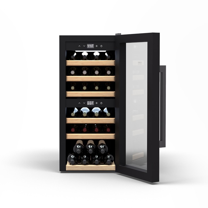 Sommelier 24 Bottle Dual Zone Wine Cellar Black