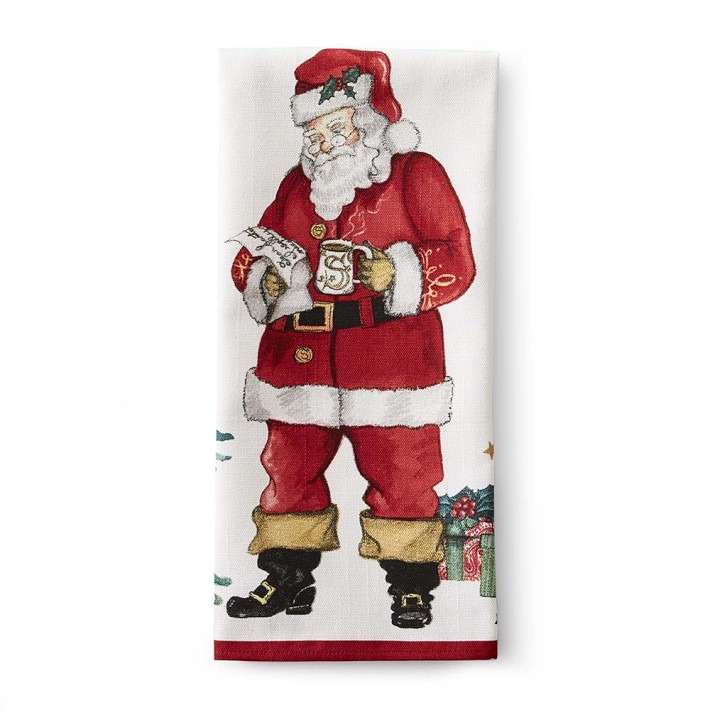 Christmas Oven Mitts Potholders and Towels Set, Christmas Santa