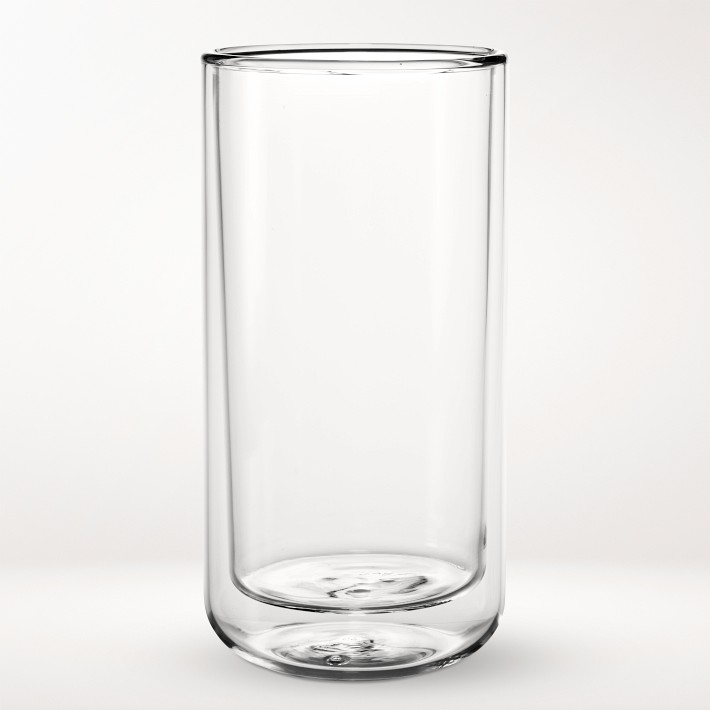 Viski Insulated Wine Glasses - Double Walled Wine Glass Set with Cut  Crystal Design - Dishwasher Safe Borosilicate Glass 13oz Set of 2