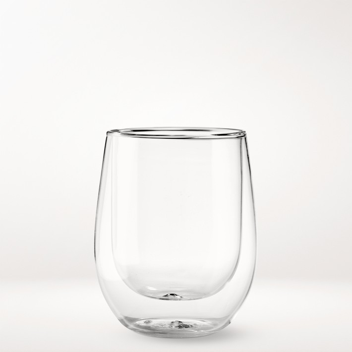 White Stemless Wine Glass Set  Shop Handmade Glass Cups Here!