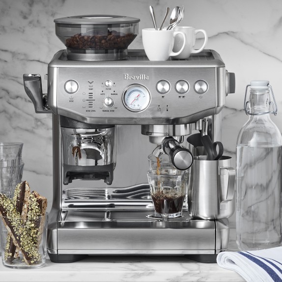 Breville Barista Express Impress Espresso Machine in Brushed Stainless ...