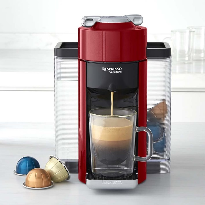 Nespresso Vertuo Coffee and Espresso Machine by De'Longhi, Red