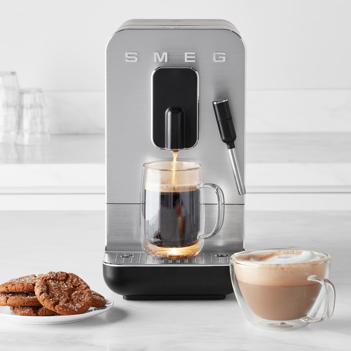 SMEG Cream Semi-Automatic Coffee and Espresso Machine with Milk Frother