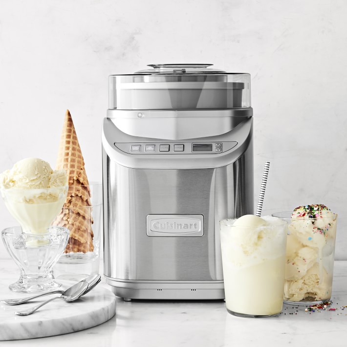 Cuisinart FULLY AUTOMATIC Soft Serve Ice Cream Maker with 3 Built-In  Condiment Holders and Built-In Cone Holder 