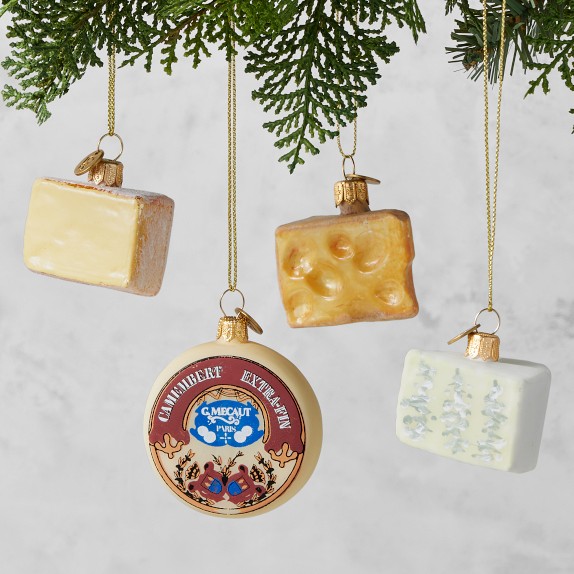 Four Cheese Ornaments, Set of 4 Williams Sonoma